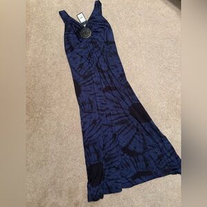 Elegant Navy and Black Maxi Dress